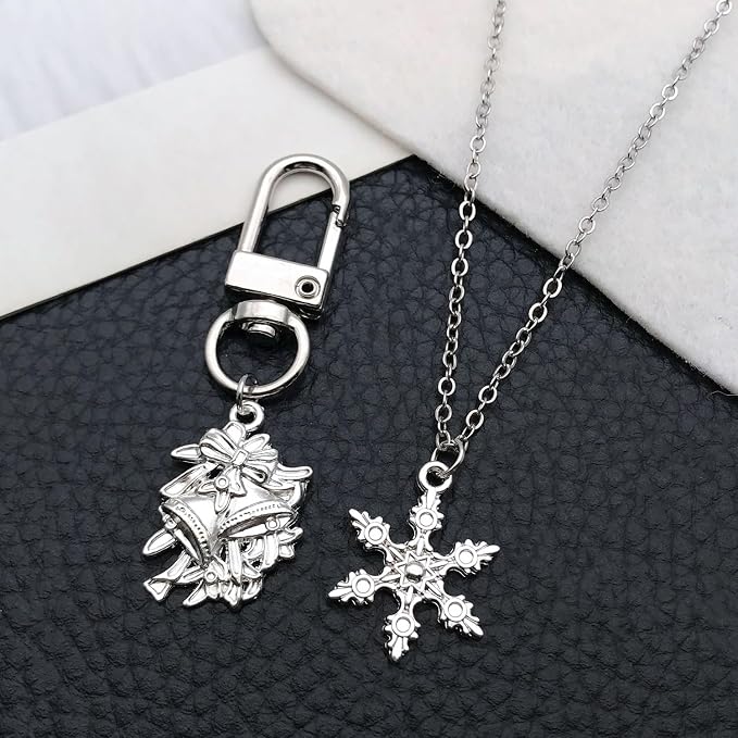 WOCRAFT 60pcs Bright Silver Christmas Bracelet Charms - Image 6