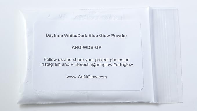 Glow in The Dark Pigment Powder - Neutral and Fluorescent Color for Art Painting, Fine Art, Nail Art Paint, and DIY Crafts - Long Lasting 10+ Color Options - Neutral Dark Blue - (30 Grams/1 Ounce)