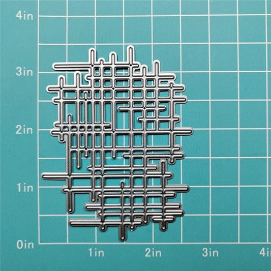 1Pc Silver Irregular Lines Metal Cutting Dies for Card Making, Paper Embossing Die-Cuts Sets, DIY Scrapbooking Photo Album Arts Crafts Templates, Stencils for Holiday Christmas Decoration,Scrapbooking
