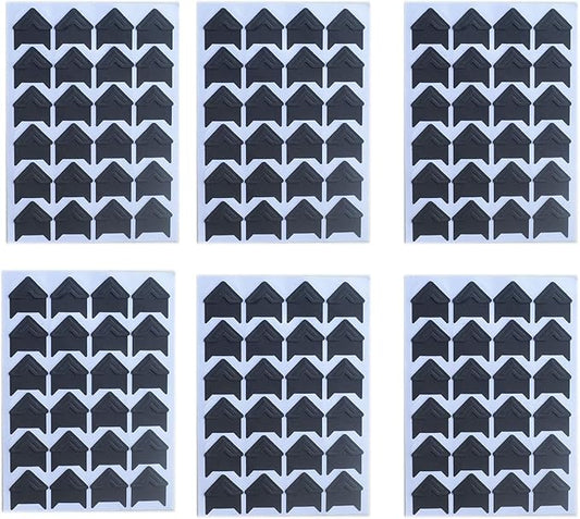 10 Sheet (240-pack) Photo Corners Self Adhesive PVC Paper Photo Foto Corner Stickers for Scrapbooking Personal Journal (Style2-10sheet Black)