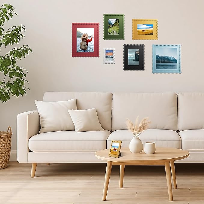 8X8 Wavy Picture Frame With Mat - Image 6