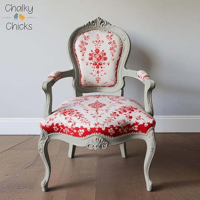 Chalky Chicks All-in-One Chalk Paint for Furniture or Cabinet - 4 Fl Oz - Matte Finish Normandy (Light Gray) for Metal, Wood Furniture Paint - No Sanding All-in-One for Home Decor & Crafts, USA Made
