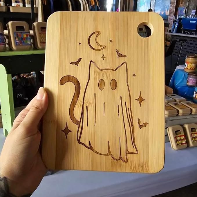 Halloween Stencils for Door Mats 8” Ghost Face Stencil Boo Trick or Treat Stencils for Painting on Wood Pumpkin Doormats T-Shirts