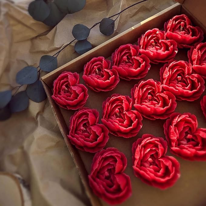 2Pack Heart Candle Mold, Heart Rose Silicone Molds for Candles, Rose Candle Molds for Resin Soap Candle Clay Craft & Home Decor.