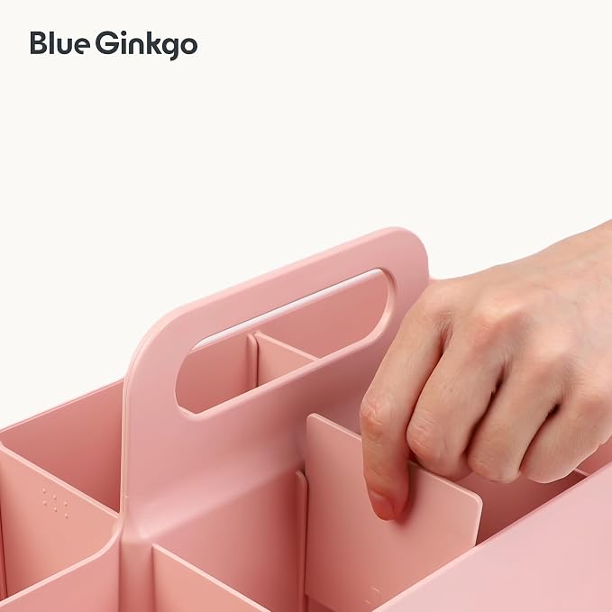 BLUE GINKGO Stackable Organizer Caddy, L-Rectangle, Made in Korea | Portable. - Image 7