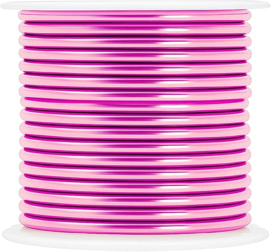 Mandala Crafts 13 Gauge Anodized Aluminum Craft Wire for Jewelry Making - 300 FT Colored Flexible Silver Copper True Blue Pink Ice Blue Green Wire - Bendable for Bonsai Armature Crafting Sculpting
