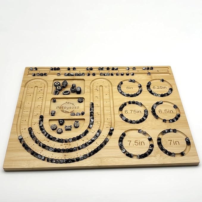 Petoysoso Bead Board for Jewelry Making, Bamboo Beading Board for Jewelry - Image 6