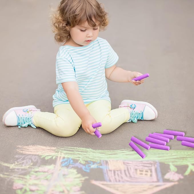20 Pcs Sidewalk Chalks for Kids Non Toxic Jumbo Chalk for Party Gift Outdoor Art Classroom Play Painting (Rose red)