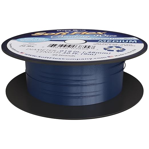 Soft Flex 49 Strand Beading Wire - Medium 0.19 Diameter - 30 Feet Nylon Design Wire