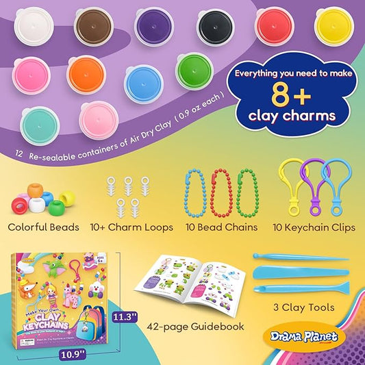Drama Planet Clay Keychain Craft Kit - Image 2
