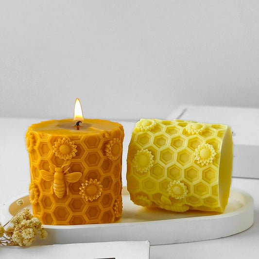 Honeybee Honeycomb & Animal Candle & Resin Casting Molds - 3D Silicone Molds for Candle Making & Jewelry Resin Craft Supplies