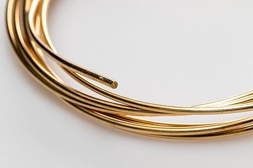 12 Gauge, Jeweler's Brass Wire, Red Brass, Round, Dead Soft, CDA #230 Alloy Jewelry Grade Made in USA - 1 Ounce (3FT) by CRAFT WIRE