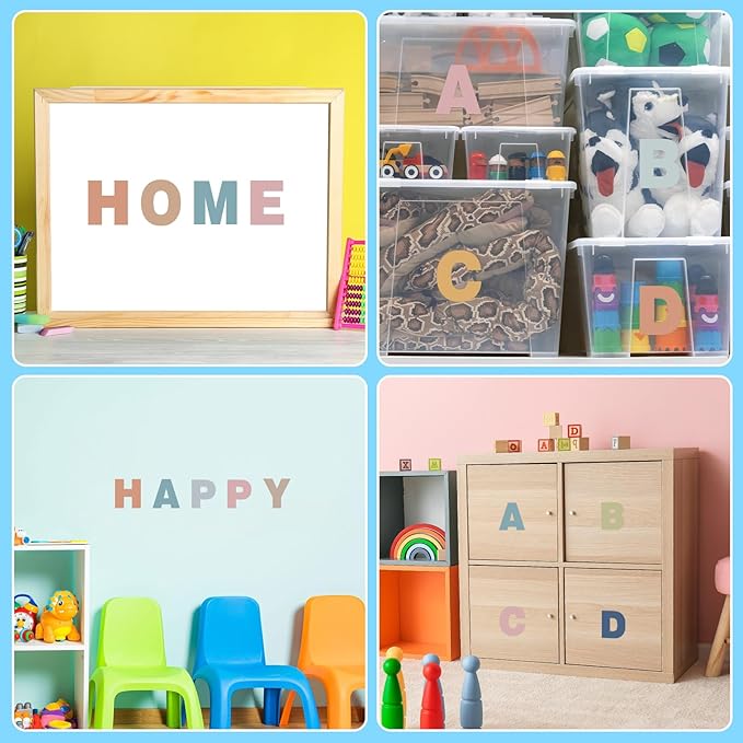 232 Pcs 24 Sheets Boho Bulletin Board Letters,2.4 Inch Letter Stickers Self, Large Alphabet Stickers, ABC Letters for Classroom Wall Window Door Home Decor.(Boho 24)