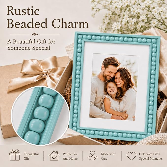 Solid Wood 11x14 Picture Frame Beaded Frame - Image 7