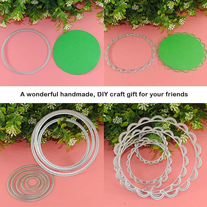 2 Packs Cutting Dies Stencil Metal Template Moulds, FineGood Embossing Tool for Card Making Scrapbooking DIY Album Paper