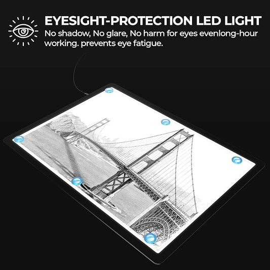 Heanolier A2(25.2" x 18.4") Artist tracing Light Box Copy Table,Large Magnetic Light pad with Physical Buttons & Adapter,3-Color,Dimmerable Bright Light Board for Diamond Painting,Drawing,Sketching