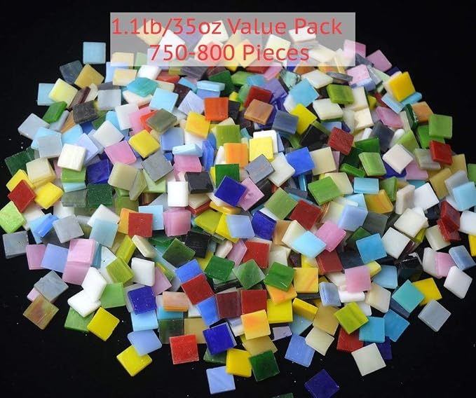 Lanyani 800 Pieces Mosaic Tiles Stained Glass - Image 8