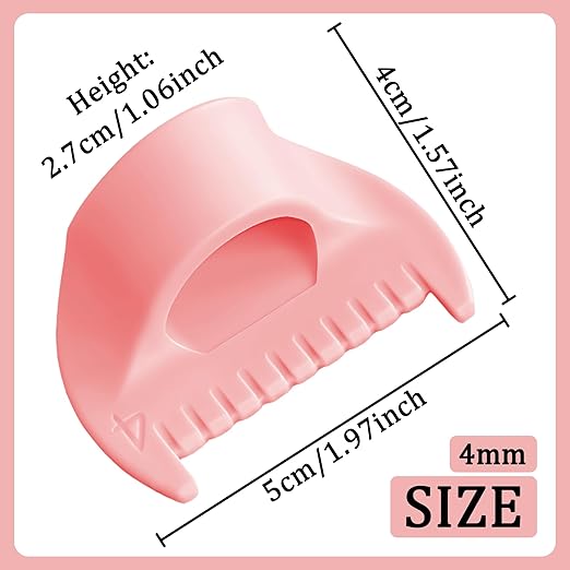 1 PCS 4mm Edge Lock Seam Guide, Mini Sewing Finger Ruler for Hand Sewing, DIY Sewing Kit Tool, Sewing Needle Gauge Measuring Guide, Pink