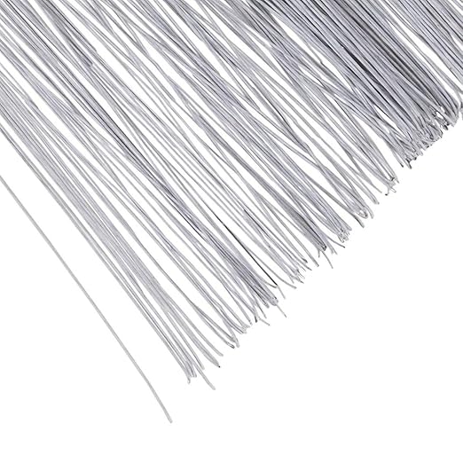 Juvale 300 Pieces White Floral Wire Stems - 22 Gauge, 16 in Length - Flower Wire for Crafts