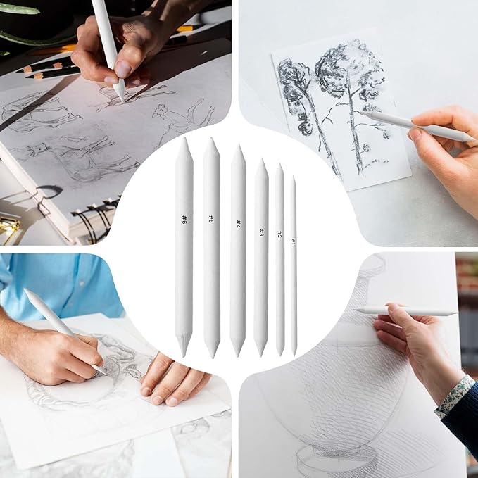 18Pcs Blending Stumps for Drawing, Paper Art Blenders, Art Blending Pencils Supplies, Drawing Pencils for Student Artist Charcoal Sketch Painting Tools, Shading Pencil for Sketching Supplies