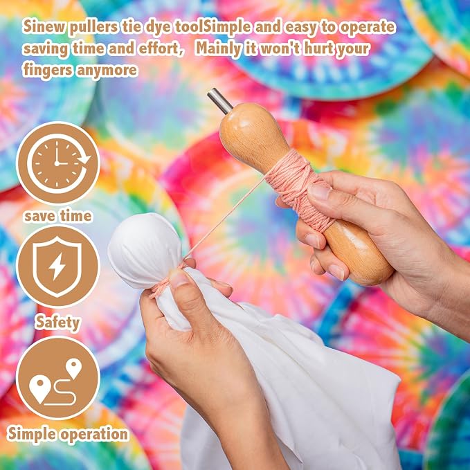 Wavwavw 2 Pcs Tie Dye Tool 1 Sinew Puller Tool - Image 6