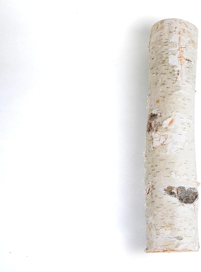 17 Inch Natural Birch Logs - Decorative Dried Birch Wood Logs for Fireplace, Wedding Centerpieces - Unfinished Wood DIY Crafts, & Home Décor - Birch Log Bundle for Indoor Display (6 PCS) (2.5"-4" DIA)