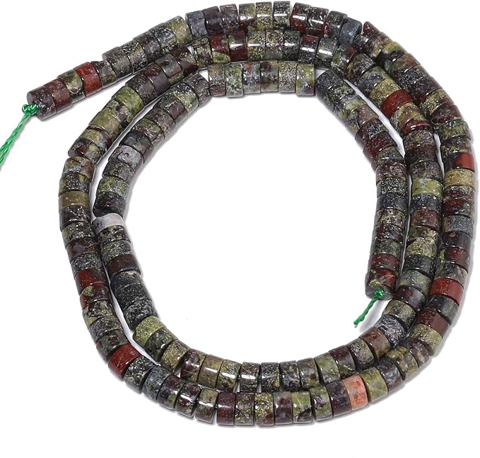 150Pcs 4×2mm Natural Dragon Blood Jasper Spacer Stone Beads - Image 6