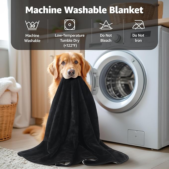 LOOBANI Waterproof Blanket for Bed: Reversible Soft Flannel King Size Bed - Image 8