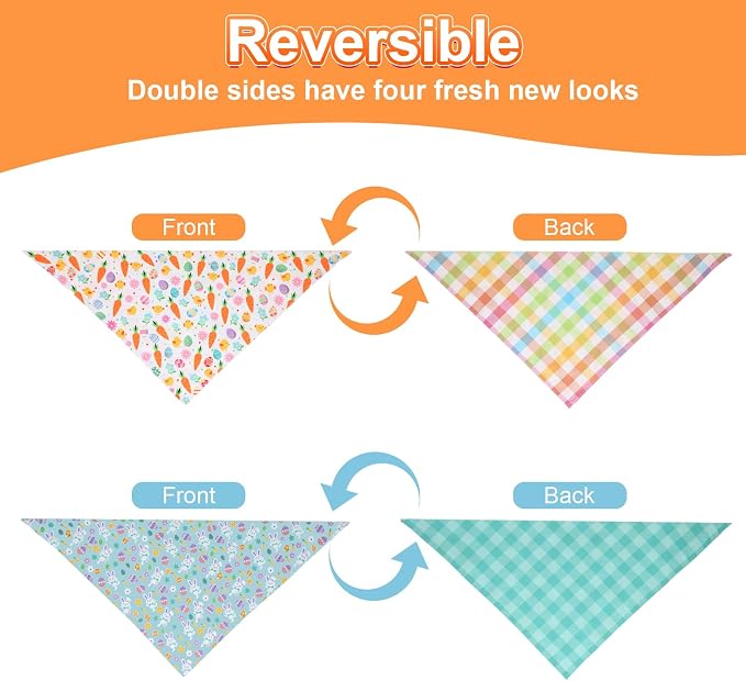 Easter Dog Bandana Small 2PCS, Colorful Scarf - Image 6