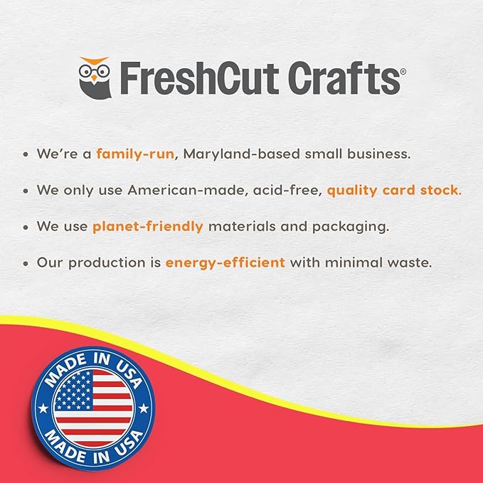 FreshCut Crafts 636 Pcs 1.5 in. Bright Bulletin Board Letters & Numbers, Capital Alphabet Letters, Numbers, Punctuation, US Made Card Stock Punch Outs for Posters, Bulletin Boards, Classroom