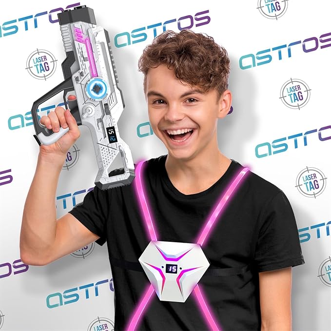Laser Tag Rechargeable, Lazer Tag Game Set of 2 for Kids Indoor & Outdoor Play, Gift Ideas for Kids Teens and Adults, Cool Toys for Teenage Ages 8 9 10 11 12+Year Old Boy & Girls