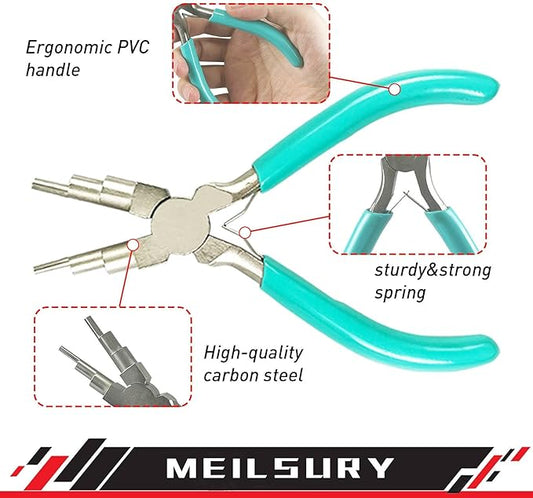 11-Piece jewelry pliers set,Jewelry-making plier tools with stainless steel jewelry tweezers for crafting,beading,and repairing
