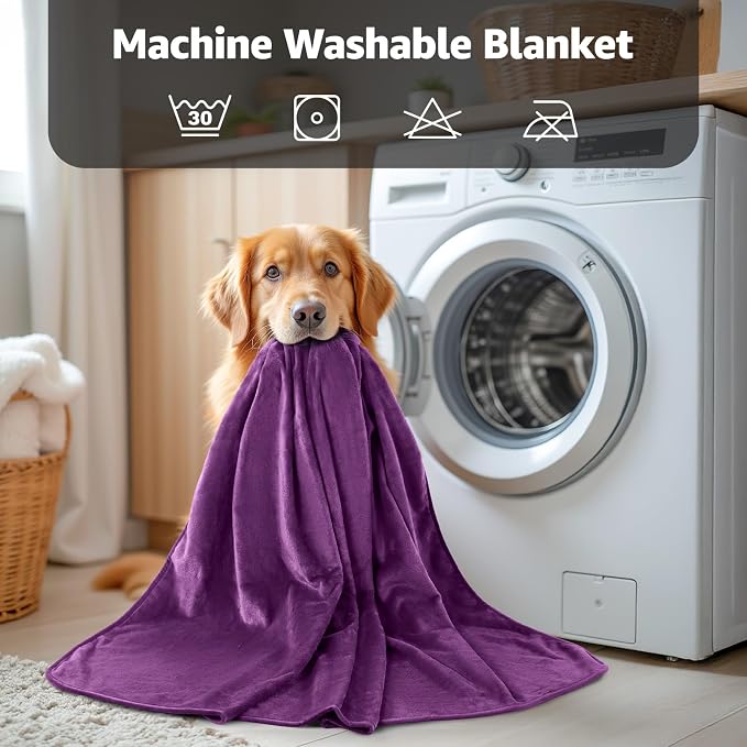 LOOBANI Waterproof Blanket for Bed: Reversible Soft Flannel Queen Bed Blanket - Image 9