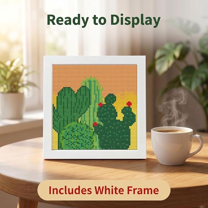 WUSARPLY Cactus Stamped Cross Stitch Kits - Image 9