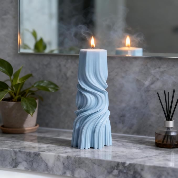 2 Packs Spiral Wave Silicone Candle Molds - Image 9