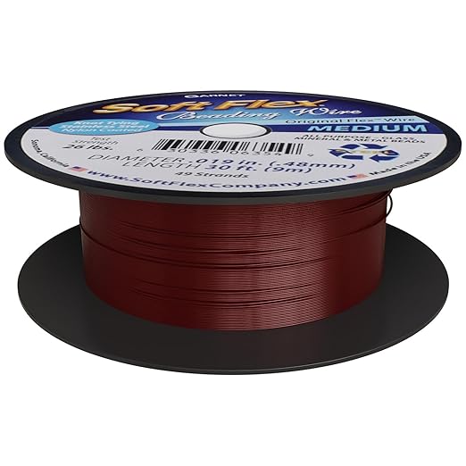 Soft Flex 49 Strand Beading Wire - Medium 0.19 Diameter - 30 Feet Nylon Design Wire
