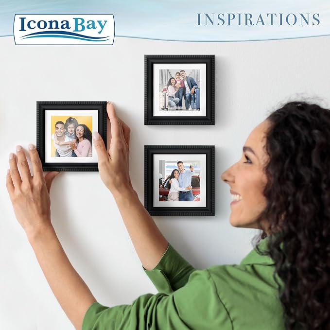 4x4 Picture Frames with 3x3 Mat, 6 Pack, Contemporary, Inspirations | These - Image 8