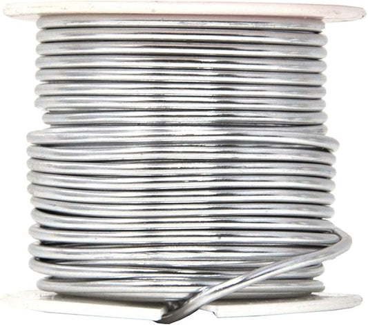 Mandala Crafts 12 Gauge Anodized Aluminum Craft Wire for Jewelry Making - 276 FT Colored Flexible Silver Copper True Blue Brown Red Kelly Green Wire - Bendable for Bonsai Armature Crafting Sculpting