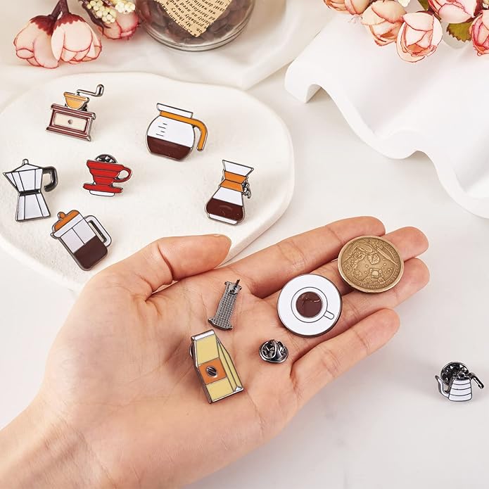 Mixed Enamel Pins for Backpacks, Beadthoven Cute Enamel Brooch Pins Set, Funny Backpack Pins, Aesthetic Lapel Badge Pins Bulk for DIY Clothes Accessories Holiday Gifts