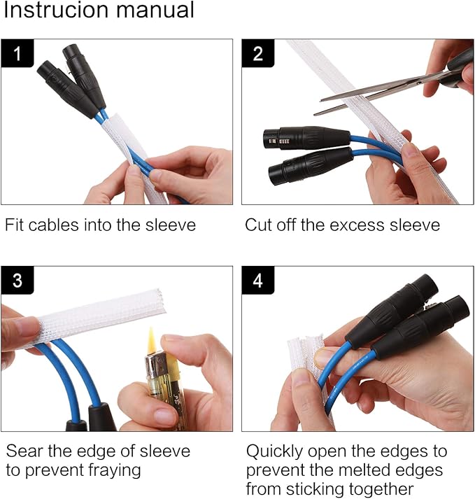 Alex Tech 10ft - 3/4 inch Cord Protector Wire Loom Tubing Cable Sleeve Split - Image 6