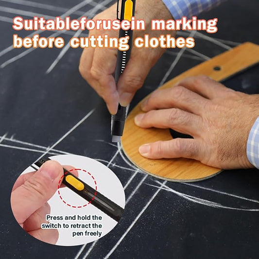 Heat Erasable Fabric Marker for Sewing,Sewing Chalk DIY Markers Pen for Quilting, Embroidery,Washable Erasable Replaceable Refill Marker Pen, Suitable for Cotton, Knitted Fabrics(1Pen+20Refills)