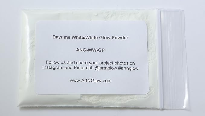 Glow in The Dark Pigment Powder - Neutral and Fluorescent Color for Art Painting, Fine Art, Nail Art Paint, and DIY Crafts - Long Lasting, 10+ Color Options - Neutral White - (60 Grams/ 2.12 oz)