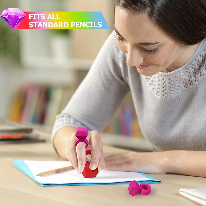 16 Pcs Eraser,Ring Erasers, 4 Assorted Colors, Funny Cute Rubber Erasers, Ring Shaped Pencil Eraser for Teachers, Office Use