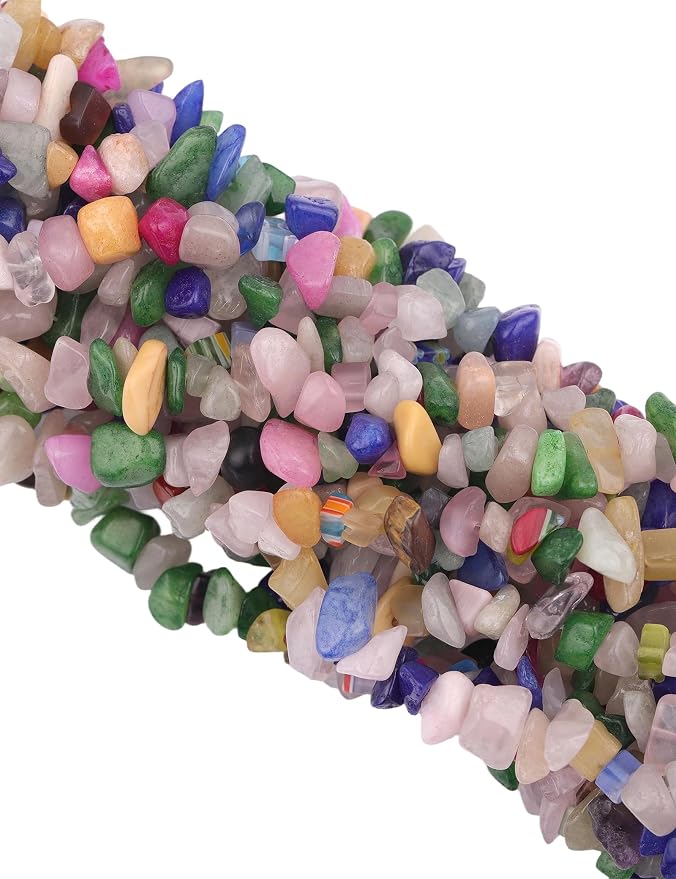 200 Pcs Crystal Chip Beads for Jewelry Making 5-8mm Multicolor Jade | Natural - Image 9