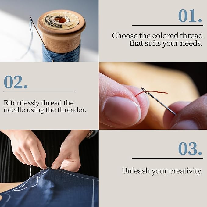 10 Colors Serger Sewing Thread and Small Scissors - 10 Cones Threads of 500 Yards Each Spool | Sewing Clips Quilting Materials Heavy-Duty Sewing Machine Threads and Small Scissors | Lace,Ribbon Yarn
