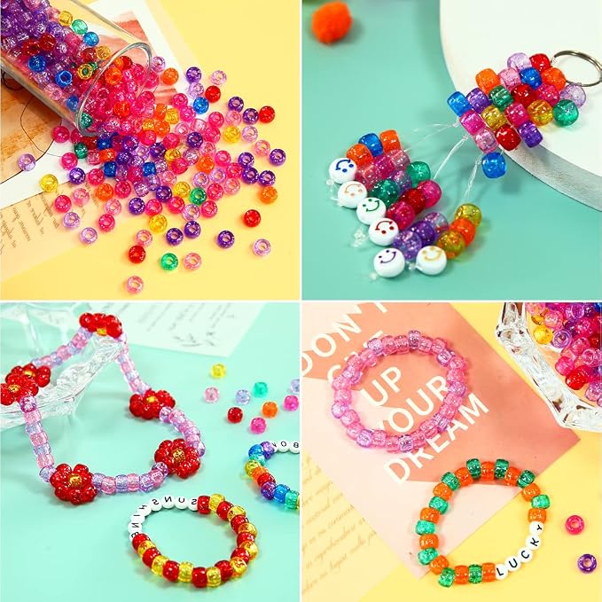 Iooleem Glitter Pony Beads, Beads - Image 6