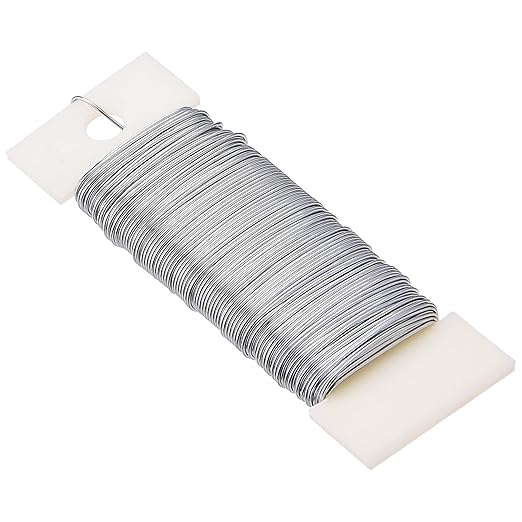 Hapeper 22 Gauge Floral Flexible Wire for Christmas Wreath Tree, Flower Arrangements, 3 Pack 114 Yards (Silver)