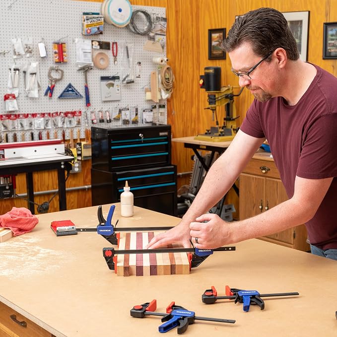 WORKPRO 6" Bar Clamps for Woodworking, One-Handed Clamp/Spreader, Light Duty - Image 9
