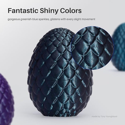 ELEGOO PLA Filament 1.75mm Galaxy Purple 1KG, Shiny 3D Printer Filament Dimensional Accuracy +/- 0.02mm, 1kg Spool(2.2lbs) 3D Printing Filament Fits for Most FDM 3D Printers