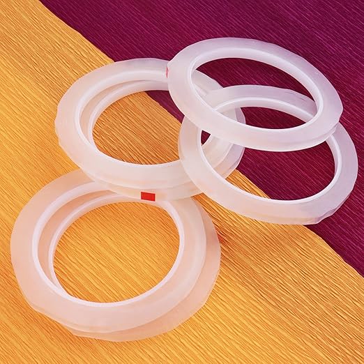 GLAMFIELDS 6 Rolls 1/4" Floral Tapes, Clear Floral Tape, White Floral Tape for Bouquet Stem Wrap, Waterproof Florist Tape for Flower Arrangements Supplies Craft Corsages Wedding 60 Yd/Roll